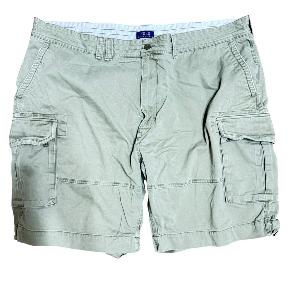 VTG‎ Polo Ralph Lauren Classic Fit Cargo Shorts Classic Chino Green wash Men 50